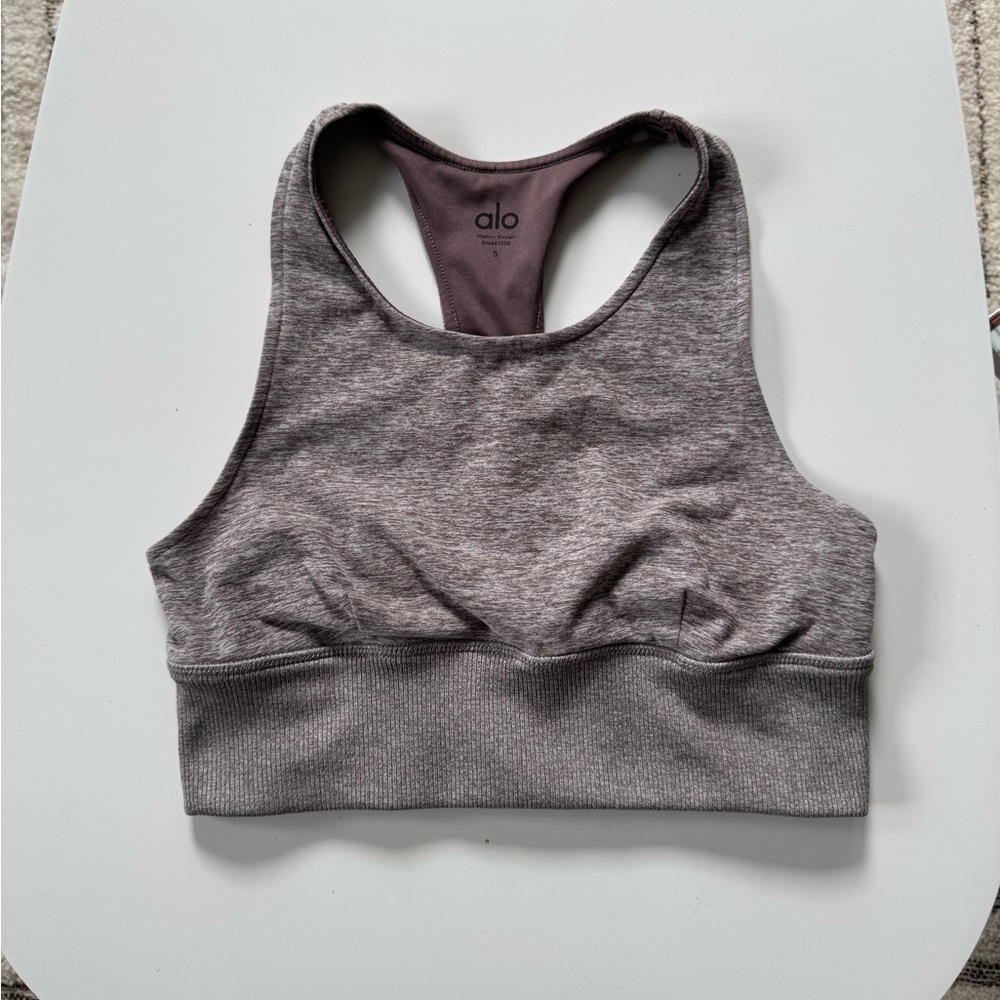 ALO Yoga Racerback Sports Bra with Moisture-Wicking Fabric